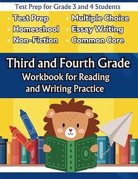 Preview of Third and fourth Grade Workbook for Reading and Writing Practice