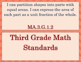 Third grade CC Math standards in "I can" statements