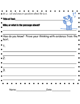 Preview of Third grade common core RI text graphic organizers