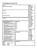 Third Grade Art Lesson Plan Form with National Art Standards