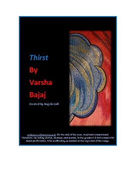 Preview of Thirst by Varsha Bajaj Tests and Activities