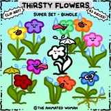 Thirsty Flowers Clip Art Super-Set BUNDLE