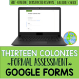 Thirteen Colonies Assessment GOOGLE FORMS DISTANCE LEARNING
