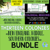 Thirteen Colonies - New England, Middle, and Southern Colo
