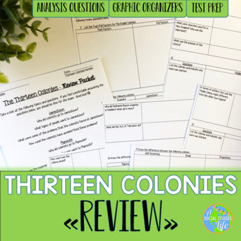 Preview of Thirteen Colonies Review