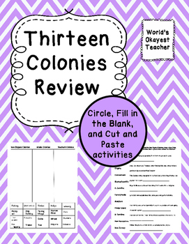 Preview of Thirteen Colonies Review