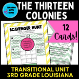 Thirteen Colonies Scavenger Hunt Activity Third Grade Soci