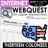 Thirteen Colonies WebQuest - Internet Scavenger Hunt Activity