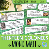 Thirteen Colonies Word Wall