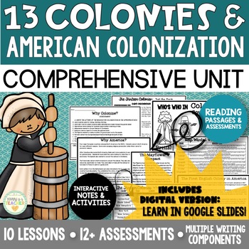 Preview of American Colonization + the Thirteen Colonies |  DIGITAL + PRINT