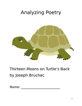 Preview of Thirteen Moons on Turtle's Back Poetry Packet