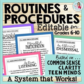 Preview of Procedures & Routines | Classroom Management