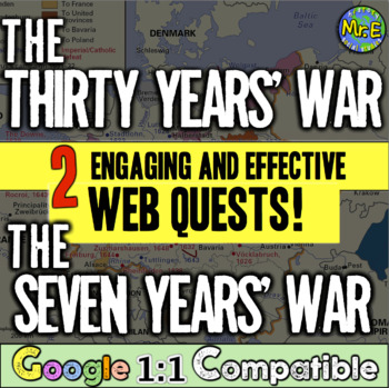 Preview of Thirty Years War and the Seven Years War: 2 Web Quests for Age of Absolutism!