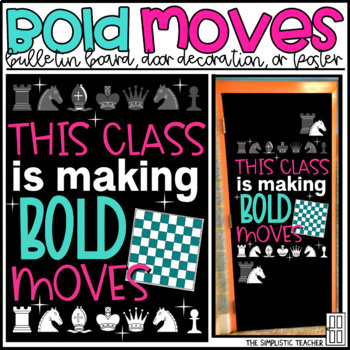 Chess Club Moves Reference Poster Set Bulletin Board Decorations Handouts