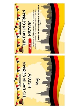 Preview of This Day in German History - May - Bulletin Board Printables