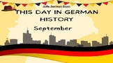 This Day in German History - September (PowerPoint)