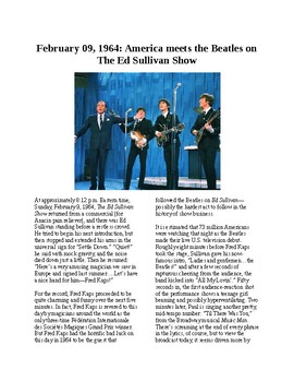 Preview of This Day in History - February 9: The Beatles on Ed Sullivan (no prep)