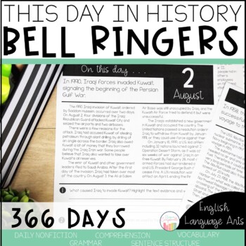 Preview of This Day in History Full Year Bell Ringers | Daily Language | Morning Work