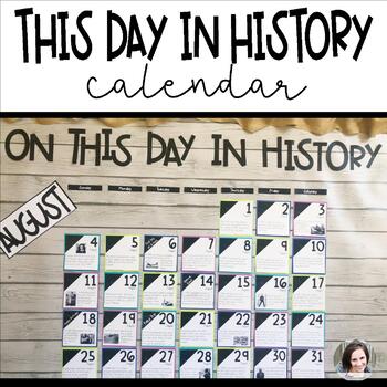 Preview of This Day in History | Historical Events Classroom Calendar Full Year