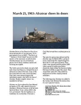 Preview of This Day in History - March 21: Alcatraz closes (no prep/sub plan)