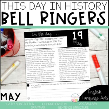 Preview of This Day in History May Bell Ringers | Daily Language | Morning Work