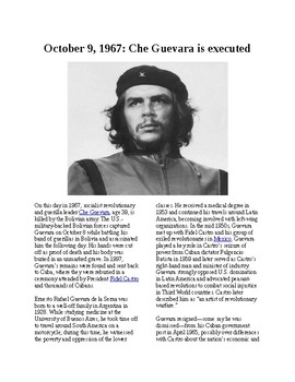 Che Guevara is executed, October 9, 1967