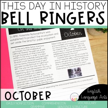 Preview of This Day in History October Bell Ringers | Daily Language | Morning Work