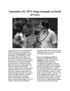 This Day in History: September 20: The Battle of the Sexes (no