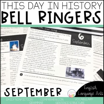 Preview of This Day in History September Bell Ringers | Daily Language | Morning Work
