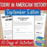 Today in US History Sep Bell Ringer w Interactive Journal 