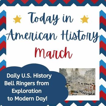 Preview of This Day in US History Bell Ringer w Interactive Journal + Bulletin Board Decor