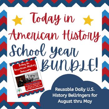 Preview of This Day in US History Bellringer| Months of the School Year BUNDLE