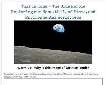 Preview of This Is Home - Exploring, Earthrise, Environmental Worldviews and the Land Ethic