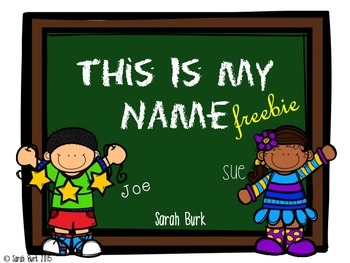 This Is My Name Freebie By Sarah Burk Teachers Pay Teachers