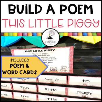 Preview of This Little Piggy | Build a Poem | Nursery Rhymes Pocket Chart Center