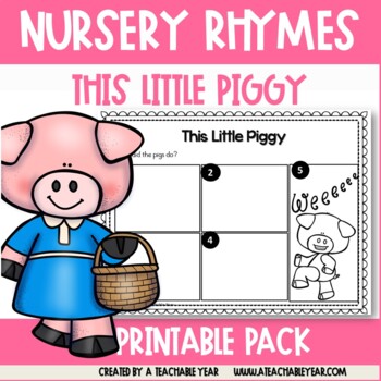 Preview of This Little Piggy Nursery Rhymes Worksheets and Activities  Free