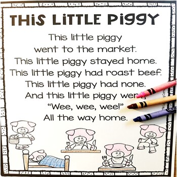 This Little Piggy Nursery Rhyme by Little Learning Corner | TpT