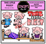 This Little Piggy Nursery Rhyme Clip Art Bundle {Educlips 