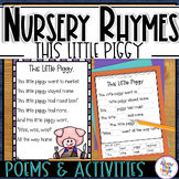 This Little Piggy - Nursery Rhyme Poem Posters and Workshe
