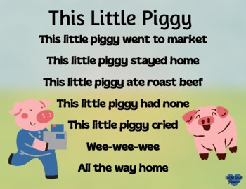 This Little Piggy Song Lyric Poster Printable by Helpful Hearts Resources