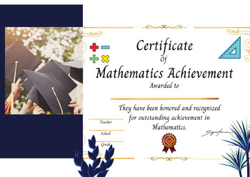 Preview of Mathematics Achievement Recognition Certificates- 30 in a Package, 2024