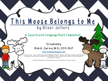 Preview of This Moose Belongs To Me: Speech and Language Book Companion