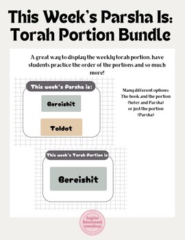 Preview of This Week's Parsha Is: Torah Portion Bundle