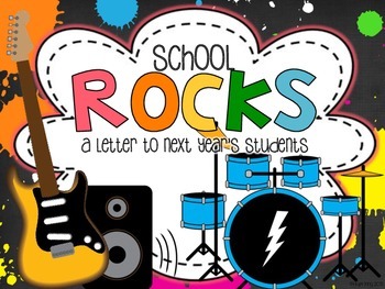 Preview of School Rocks: An end of year writing prompt and craftivity