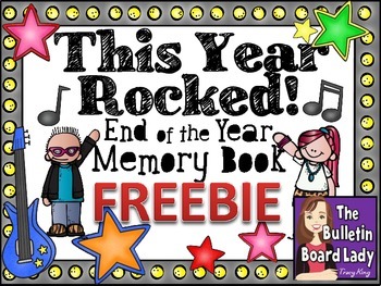Preview of This Year Rocked! End of the Year Memory Book FREEBIE