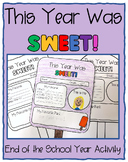 This Year Was Sweet Popsicle Activity - End of the Year Activity