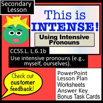 Preview of Intensive Pronouns: This is Intense!  Lesson, PPT, Worksheets, PLUS