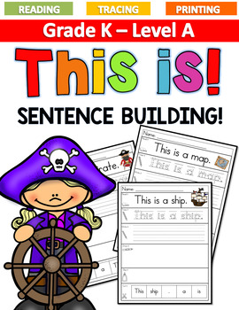 Preview of This is a Pirate! Sentence Building LEVEL A