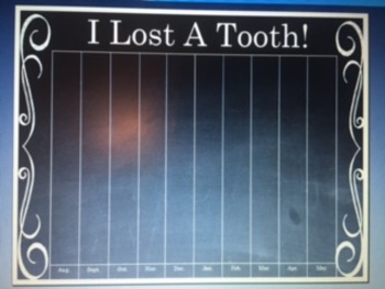Preview of This is a chalkboard tooth chart!