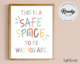 This is a safe space printable sign, social psychology, bo